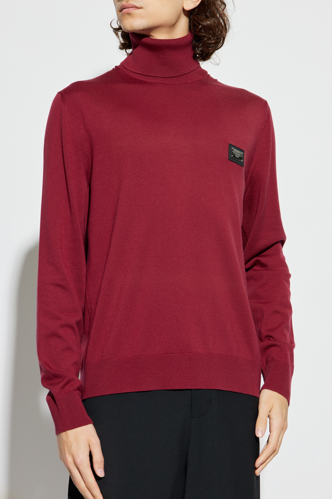 Dolce & Gabbana Turtleneck with application with logo